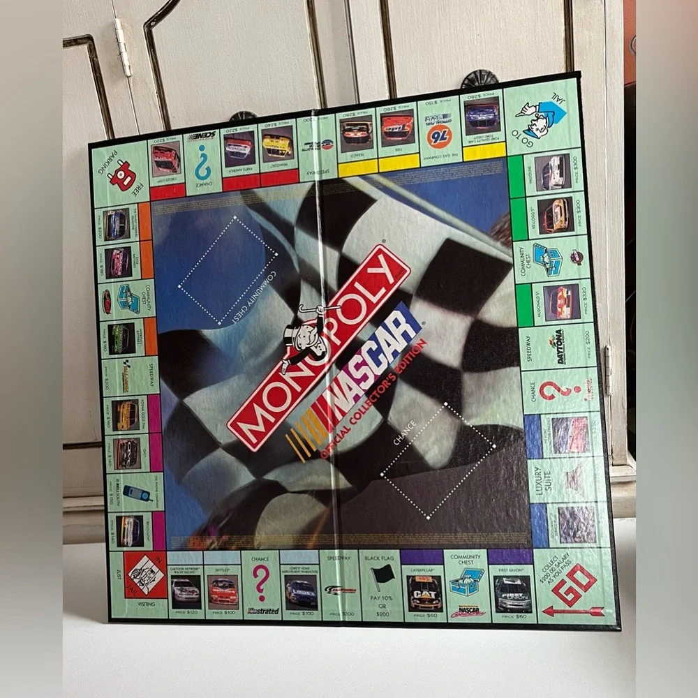 Vintage Monopoly NASCAR Official Collectors Edition 1997 Board Game Race car